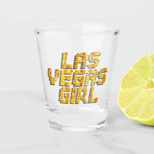 Las Vegas Girl Shot Glass