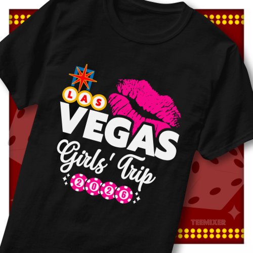 Las Vegas Girls Trip 2026 Besties Trip Star Kiss T-Shirt