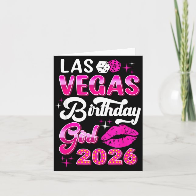 Las Vegas Girls Trip 2026 Cruise Trip Matching Bir Card (Front)
