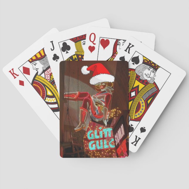 Las Vegas Glitter Gulch Christmas Poker Cards (Back)