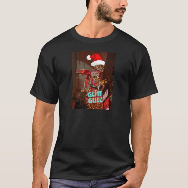 Las Vegas Glitter Gulch Christmas T-Shirt (Front)