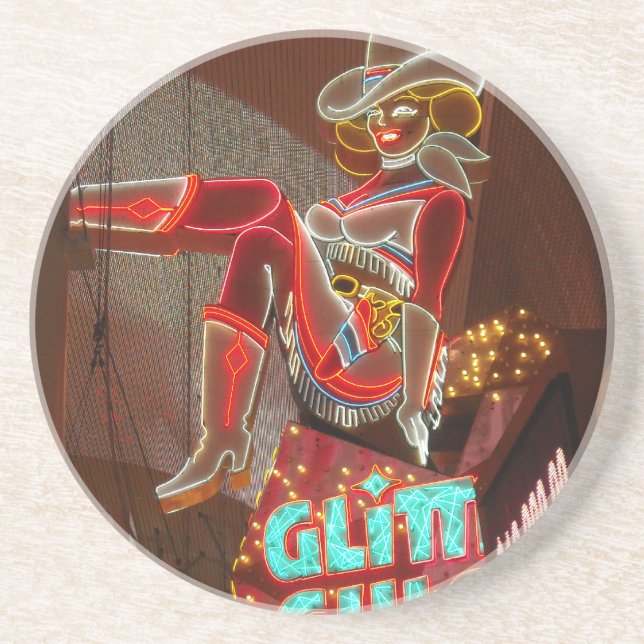 Las Vegas Glitter Gulch Drink Coaster (Front)