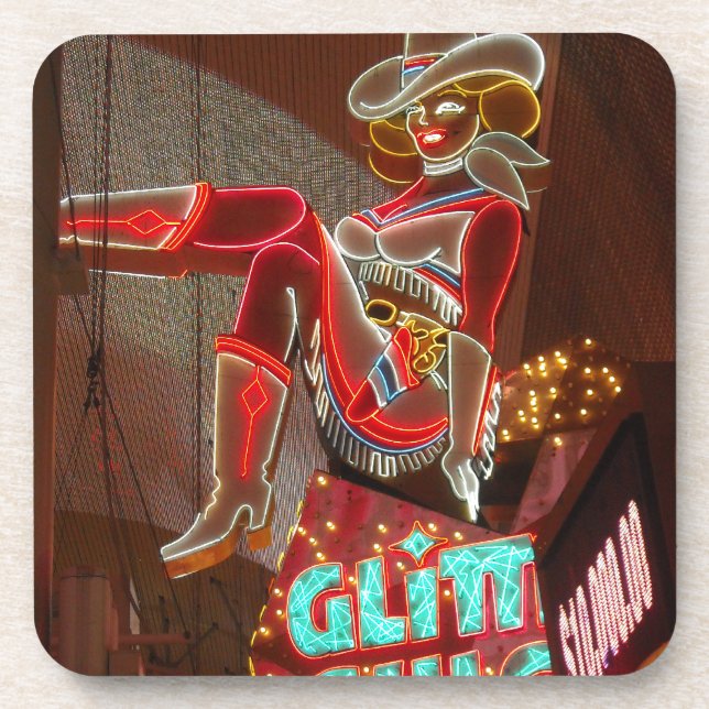 Las Vegas Glitter Gulch Drink Coaster (Front)