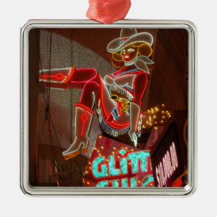 Las Vegas Glitter Gulch Metal Ornament
