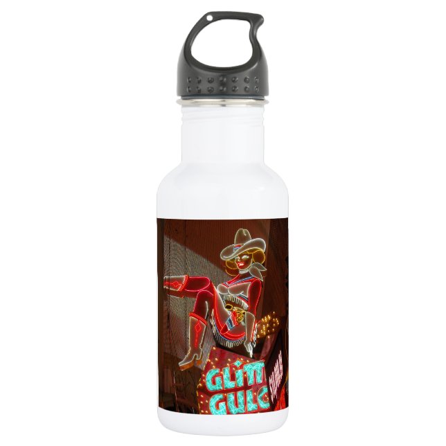 Las Vegas Glitter Gulch Water Bottle (Front)