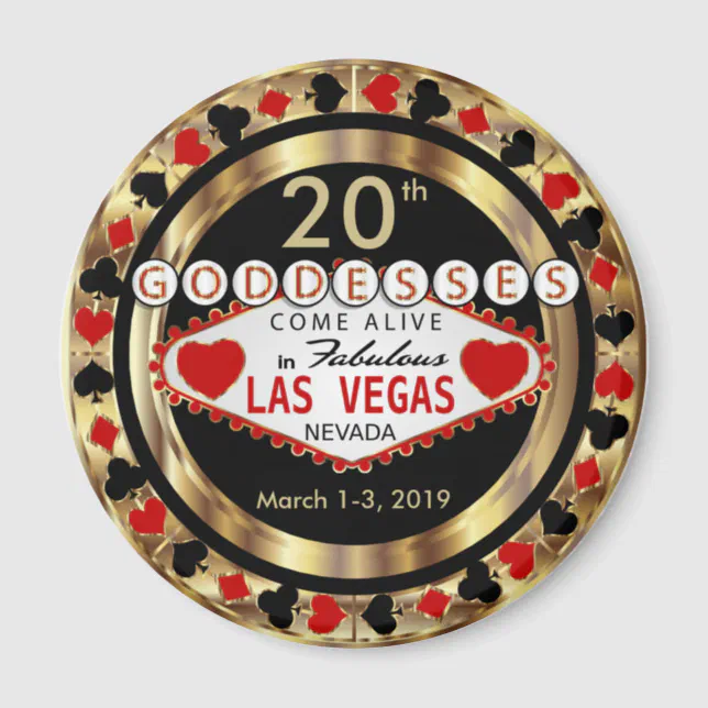 Personalized Las Vegas Poker Chip LED Anniversary Cake Topper