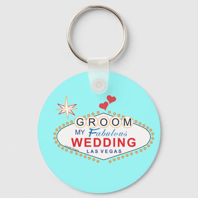 Las Vegas Groom Keychain (Front)