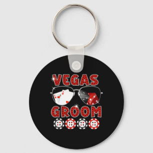 Las Vegas Groom Wedding Tee Bachelor Party Stag Ni Keychain