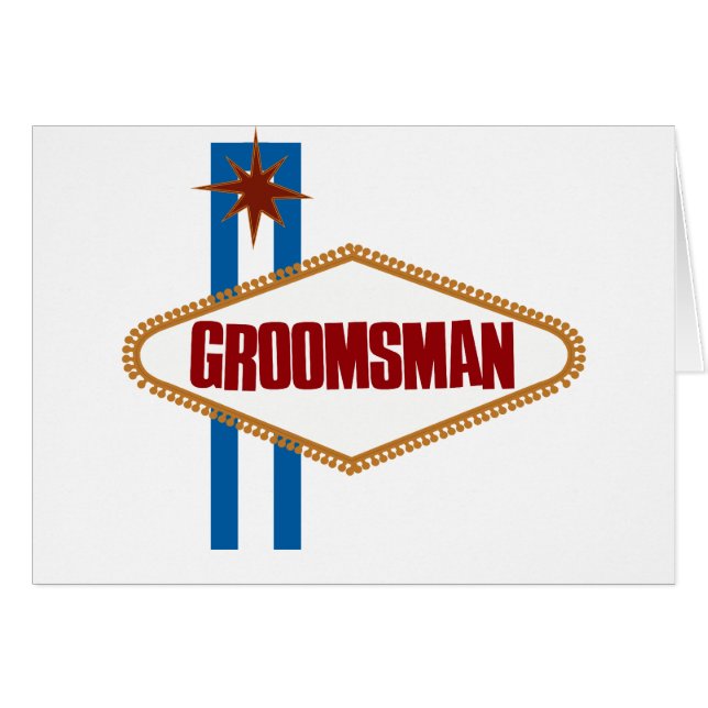 Las Vegas Groomsman Cards (Front Horizontal)