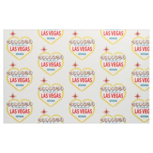 Las Vegas Heart shape Valentine's Day Fabric