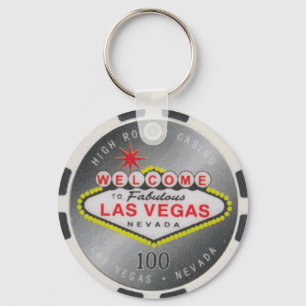 Las Vegas High Roller $100 Poker Chip Keychain
