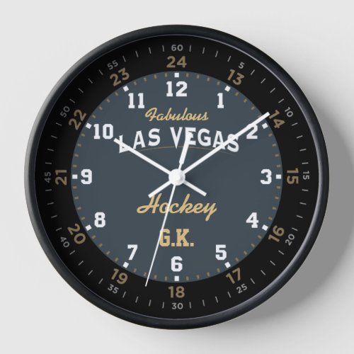 Las Vegas Hockey Gold Bracelet Watch Clock