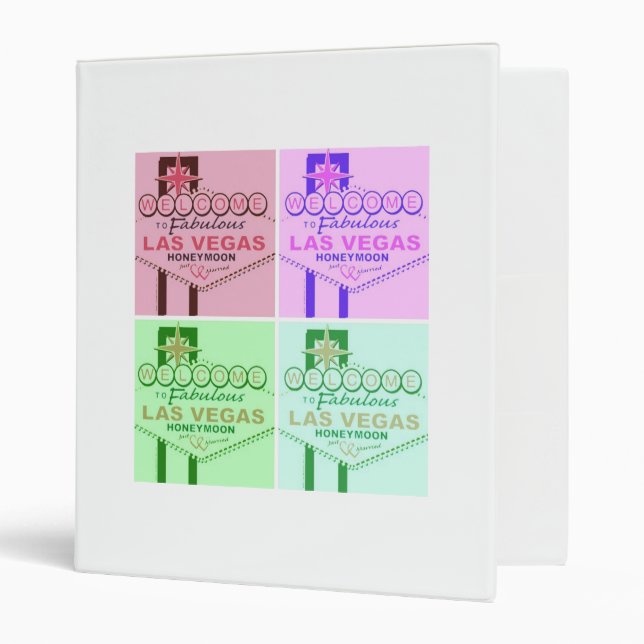 Las Vegas Honeymoon Pop Art Binder (Front/Inside)