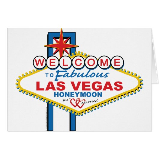 Las Vegas Honeymoon retro Cards (Front Horizontal)
