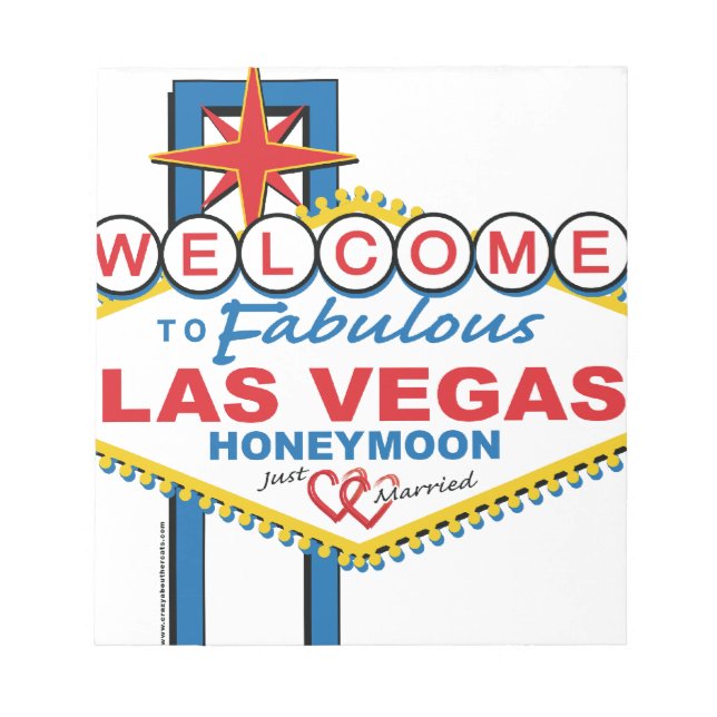 Las Vegas Honeymoon retro Notepad (Front)