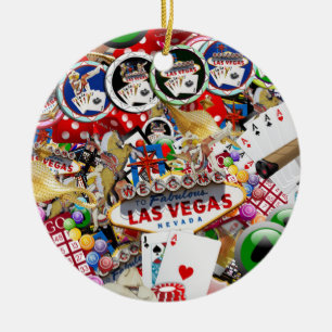 Las Vegas Icons Add-a-Photo  Ceramic Ornament