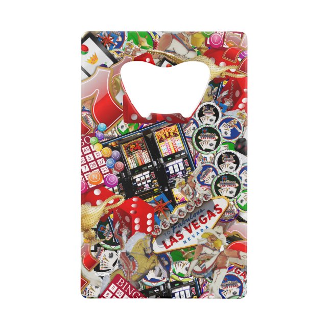 Las Vegas Icons - Gamblers Delight Credit Card Bottle Opener (Front)