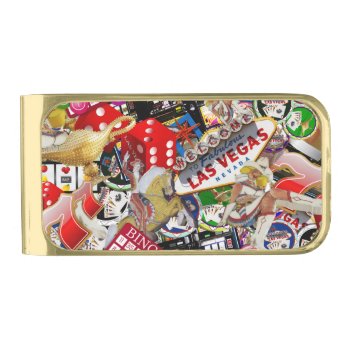 Las Vegas Icons - Gamblers Delight Gold Finish Money Clip by LasVegasIcons at Zazzle
