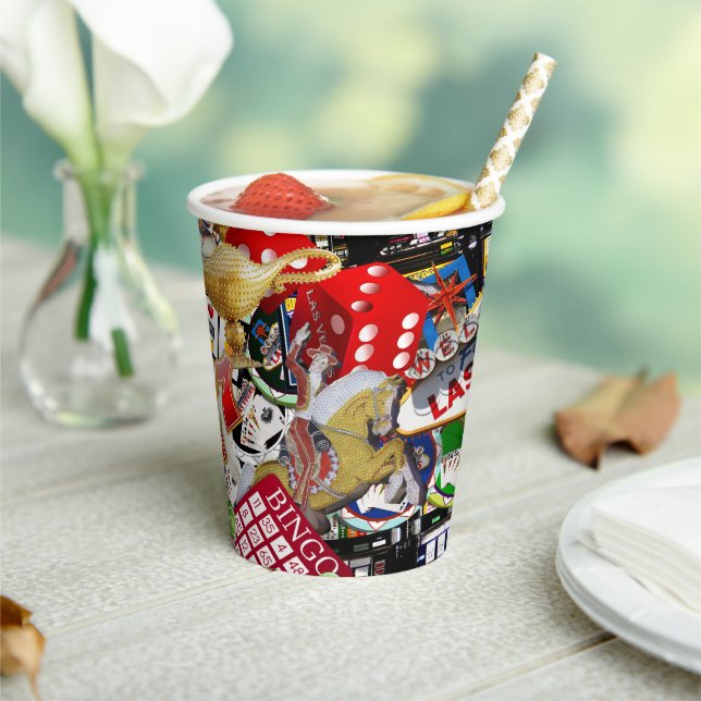 Las Vegas Icons * Gamblers Delight Paper Cups (Insitu)