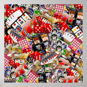  Las Vegas Icons Gamblers Delight Poster