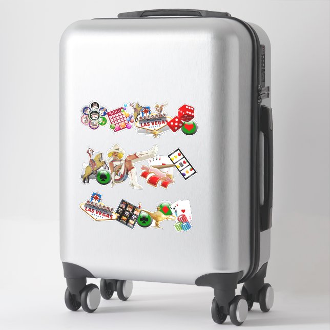 Las Vegas Icons - Gamblers Delight Sticker (Suitcase)