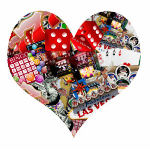 Las Vegas Icons Heart Shape Ornament