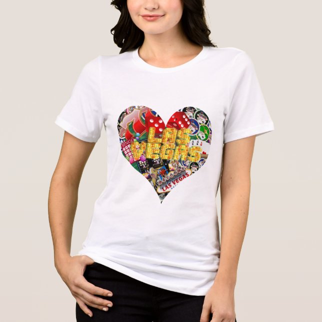 Las Vegas Icons - Heart Shape Tri-Blend Shirt (Front)