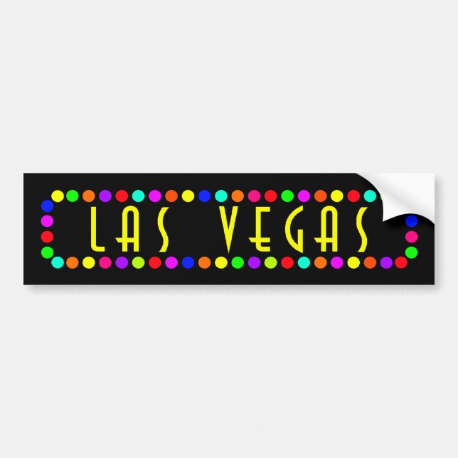 LAS VEGAS IN LIGHTS BUMPER STICKER (Front)
