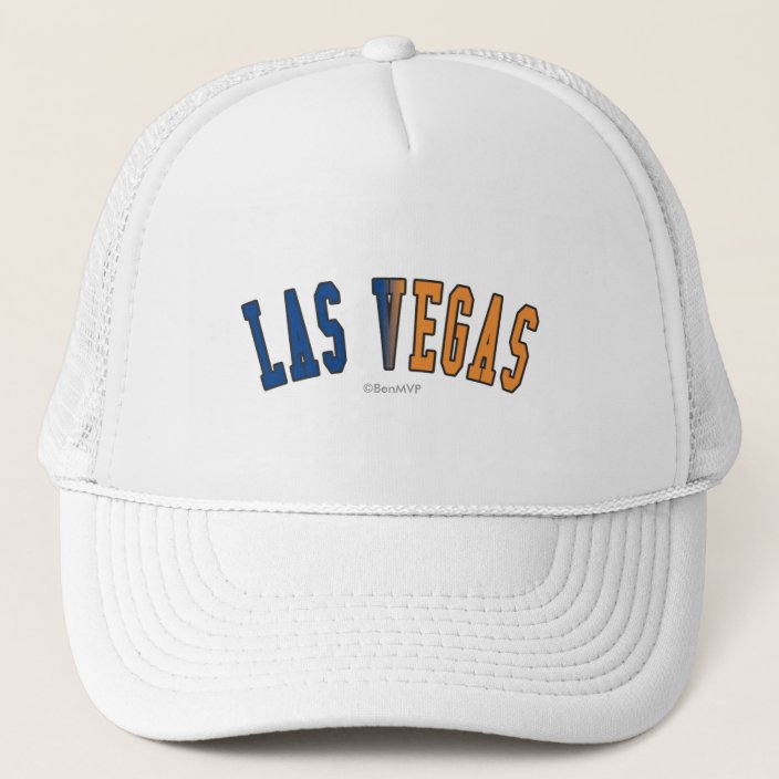 Las Vegas in Nevada State Flag Colors Mesh Hat