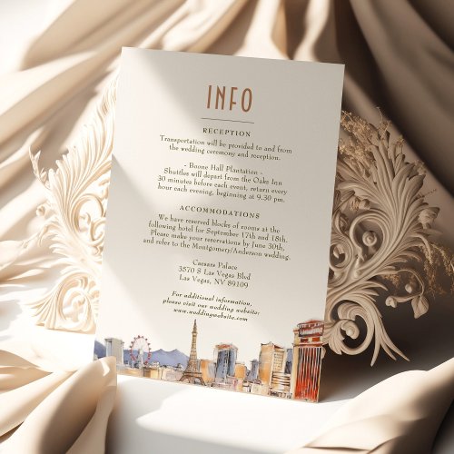 Las Vegas Love Wedding Info Details Card