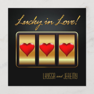Las Vegas Lucky in Love Reception Invitation