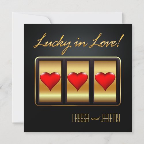 Las Vegas Lucky in Love Reception Invitation