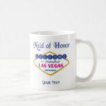Las Vegas Maid of Honor Mug<br><div class="desc">Fun Maid of Honor Mug to celebrate the Las Vegas Wedding. Super keepsake to remember your recent participation in the Nevada nuptials. Customize cup by replacing "Your Text" areas on mug with newlyweds names and/or date of wedding.</div>