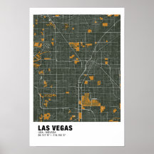 Las Vegas Map Poster - Nevada Green Map