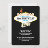 Las Vegas Marquee Birthday Party Invitation (Front)