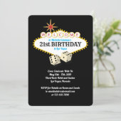 Las Vegas Marquee Birthday Party Invitation (Standing Front)