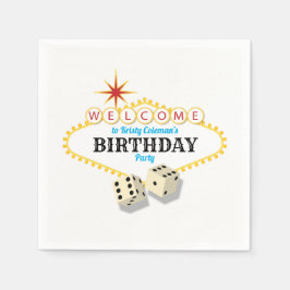 Las Vegas Marquee Birthday Party Napkins