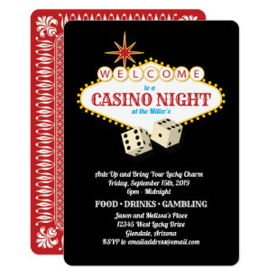 casino theme party invitations zazzle