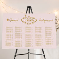 Las Vegas Marquee Custom Text Pink Gold Welcome