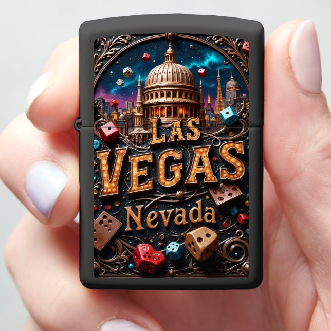 Las Vegas Marquee Dice Casino Zippo Lighter (In Hand)
