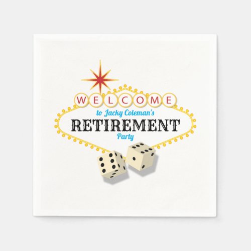 Las Vegas Marquee Retirement Party Napkins