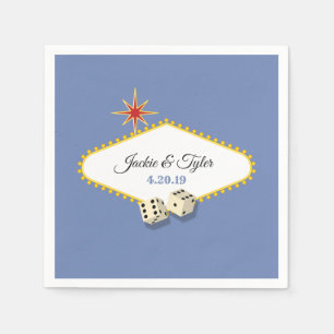 Las Vegas Marquee Wedding in Hydrangea Paper Napkins