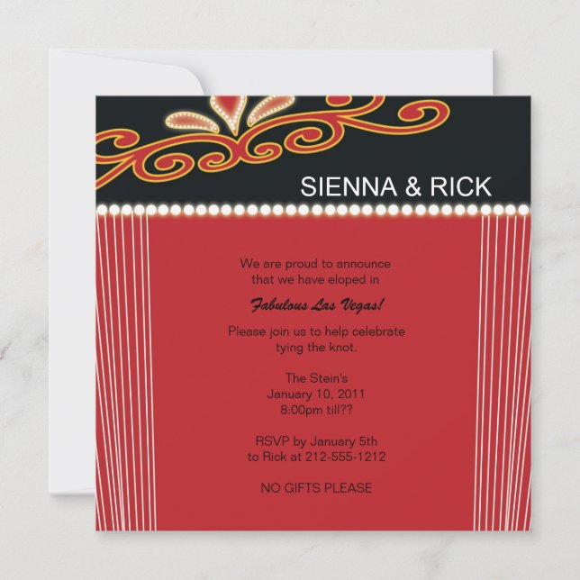 Las Vegas Marriage Announcement (Front)