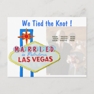 Las Vegas Marriage Announcement Photo Card