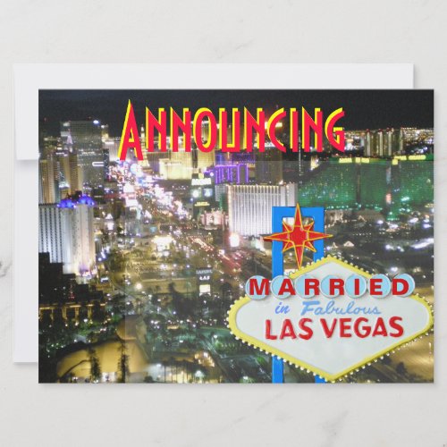 Las Vegas Marriage Announcement with Reception