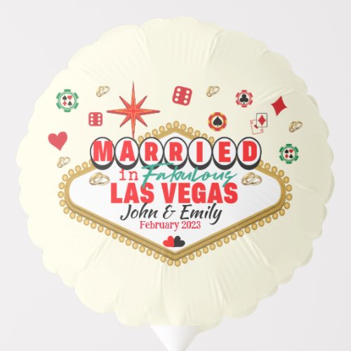 Las Vegas Married Couple Matching Vacation Nevada  Balloon