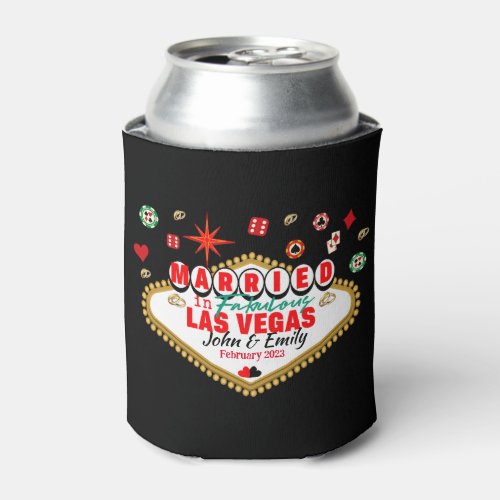 Las Vegas Married Couple Matching Vacation Nevada  Can Cooler