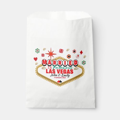 Las Vegas Married Couple Matching Vacation Nevada Favor Bag