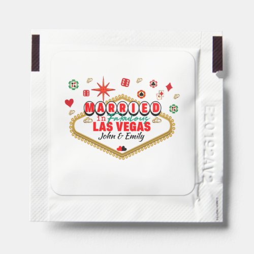 Las Vegas Married Couple Matching Vacation Nevada Hand Sanitizer Packet