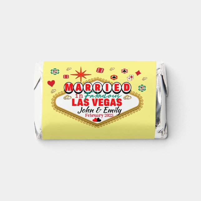 Las Vegas Married Couple Matching Vacation Nevada  Hershey's Miniatures (Front)